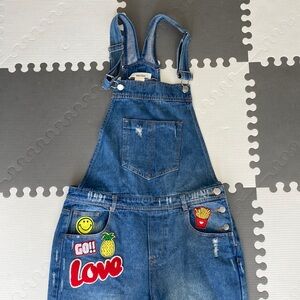 Sans Souci Denim Overalls with Fun Patches